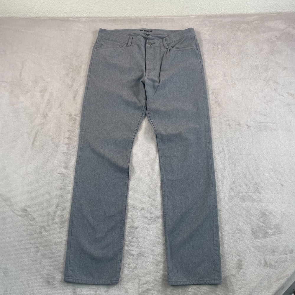 THEORY Haydin‎ Jeans Men 34x33 Cables Grey Five Pocket Button Fly Designer $199